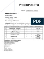 Modelo de Presupuesto Gráficouno