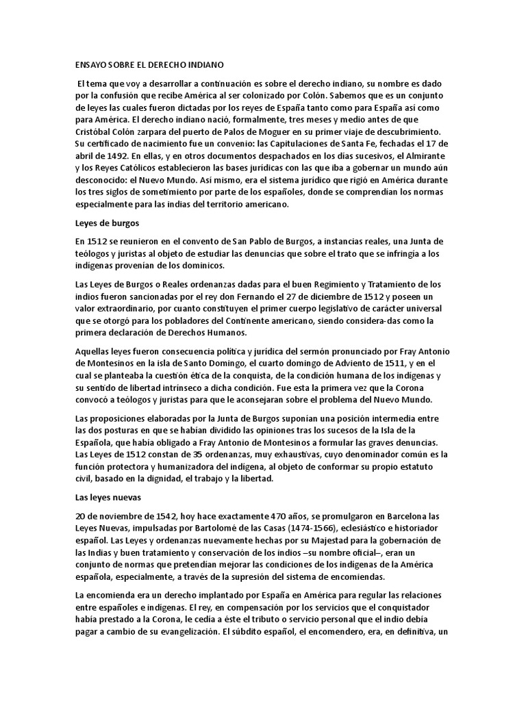 Exposicion de Las Leyes de Burgos PDF