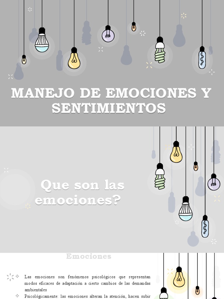 Manejo de Emociones Diapositivas | PDF | Las emociones | Inteligencia ...