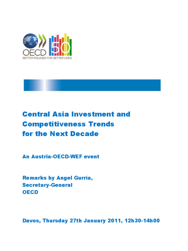 Remarks OECD Sec Gen | PDF | Organisation For Economic Co Operation And ...