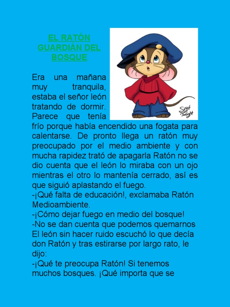 El Ratón y el León Guardianes del Bosque | PDF