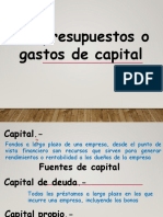 Los Presupuestos o Gastos de Capital