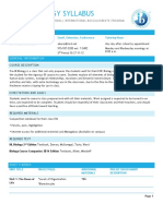 Bio Course Syllabus