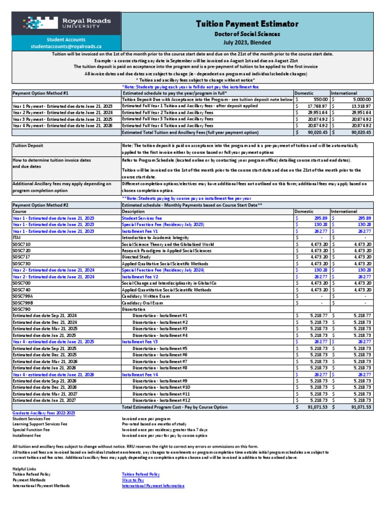 Tuition Payment Options Guide | PDF