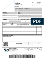 Águas Cuiabá S/A: Parcela À Vista de Serviço