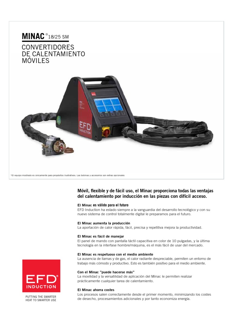 Minac: Calentamiento Eficiente y Versátil | PDF | Transformador | Acero