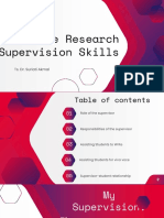Effective Research Supervision