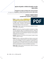 Concepções de gestão e vivência da prática escolar democratica