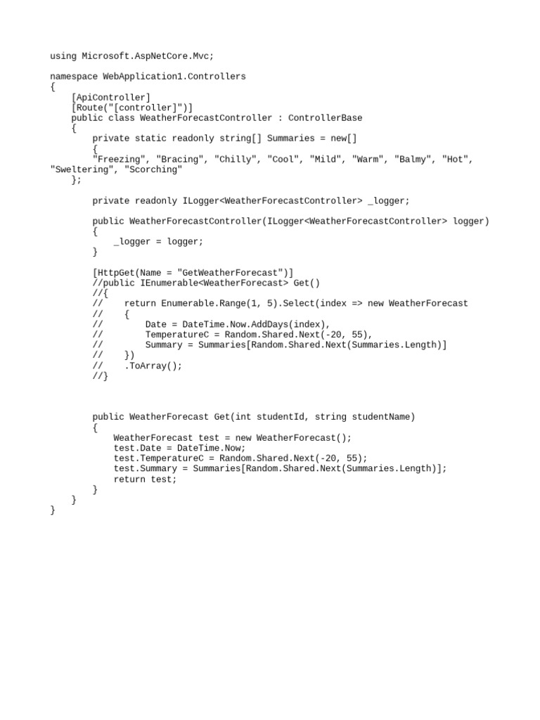 Weather Forecast Controller | PDF | Teaching Methods & Materials ...