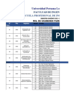 E.P. Ingenieria Civil - Rol de Examen Parciales 2022-II