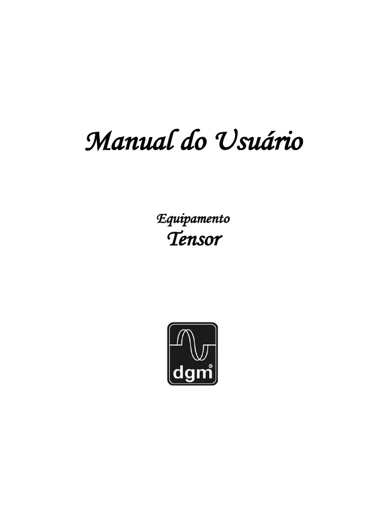 Manual do Usuário - Equipamento Tensor | PDF | Músculo esquelético ...