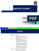 Pendahuluan Matematika Teknik I