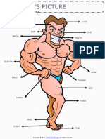 Body Parts Pictionary Poster Vocabulary Worksheetpdf