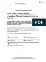 COVID-19 Issues Related To Pediatric Neuropsychology and Inpatient Rehabilitation - Challenges To Usual Care and Solutions During The Pandemic