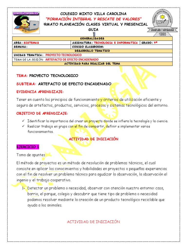 9 Guia de Tecnologia | PDF | Aprendizaje | Informática