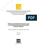 Review of Standardised Measures Used in The National Outcomes and Casemix Collection (NOCC)