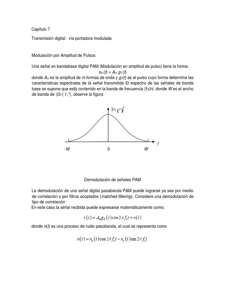 Capítulo 7 | PDF | Modulación | Ingeniería en telecomunicaciones