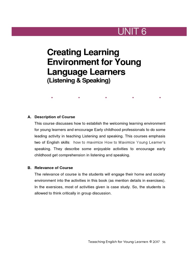 Unit 6 | PDF | Teaching Method | Learning