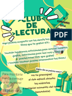 Divertido Poster para Club de Lectura Verde y Amarillo