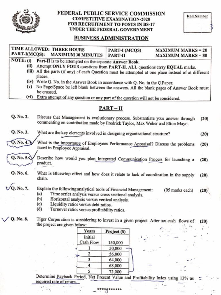 CSS Business Administration Exam 2019 | PDF | Financial Risk | Equity ...
