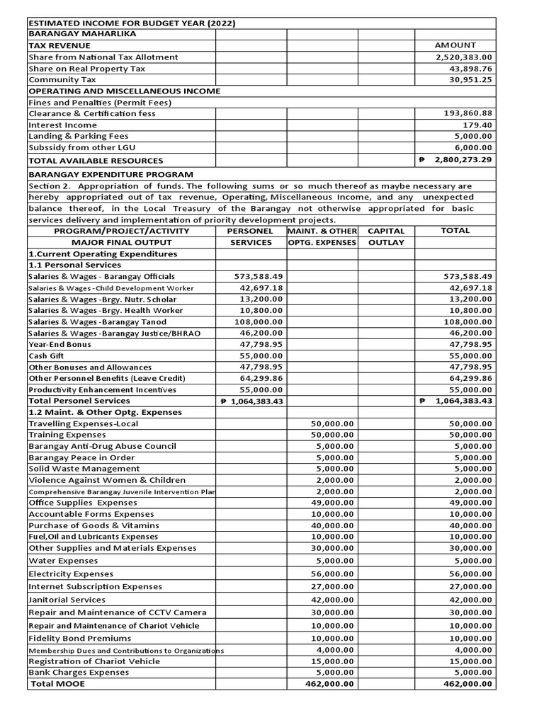 Aip annual investment program pdf taxes expense
