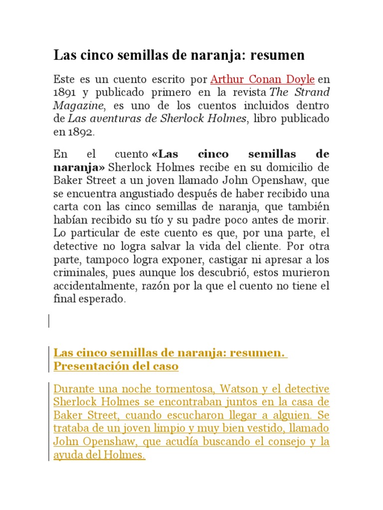 Las Cinco Semillas De Naranja Pdf