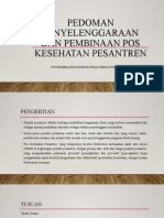 Pedoman Penyelenggaraan Dan Pembinaan Pos Kesehatan Pesantren