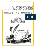 Filipino 10 Module Activy - Unang Linggo