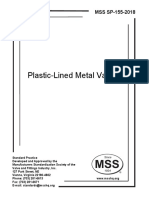 MSS SP-155 (2018) Plastic-Lined Metal Valves