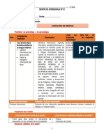 Sesión de Aprendizaje Del Proyecto