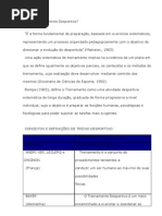 O que é Treinamento Desportivo