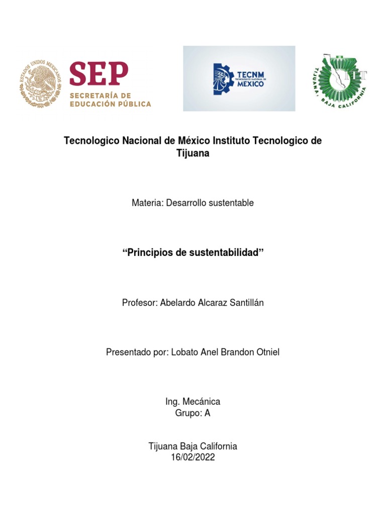 Principios de Sustentabilidad | PDF | Sustentabilidad | Entorno natural
