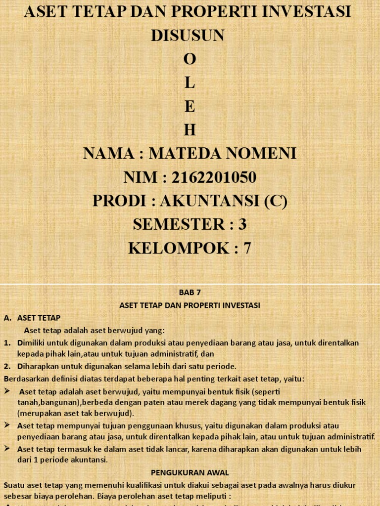 Aset Tetap dan Properti Investasi | PDF