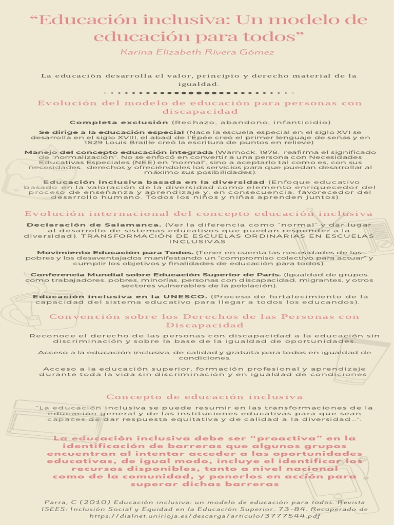 Educación Inclusiva - Un Modelo de Educación para Todos | PDF ...