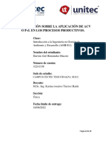 Investigación Sobre La Aplicación de ACV o P+L en Los Procesos Productivos