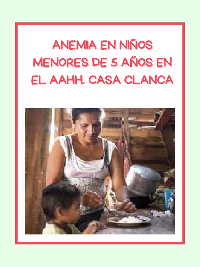 Proyecto #1 La Anemia | PDF | Nutrición | Dieta y nutrición