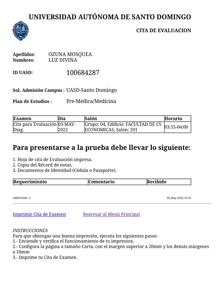 Https SSB - Uasd.edu - Do PROD Bzskfdir.p DispInscripReview Aidm ...