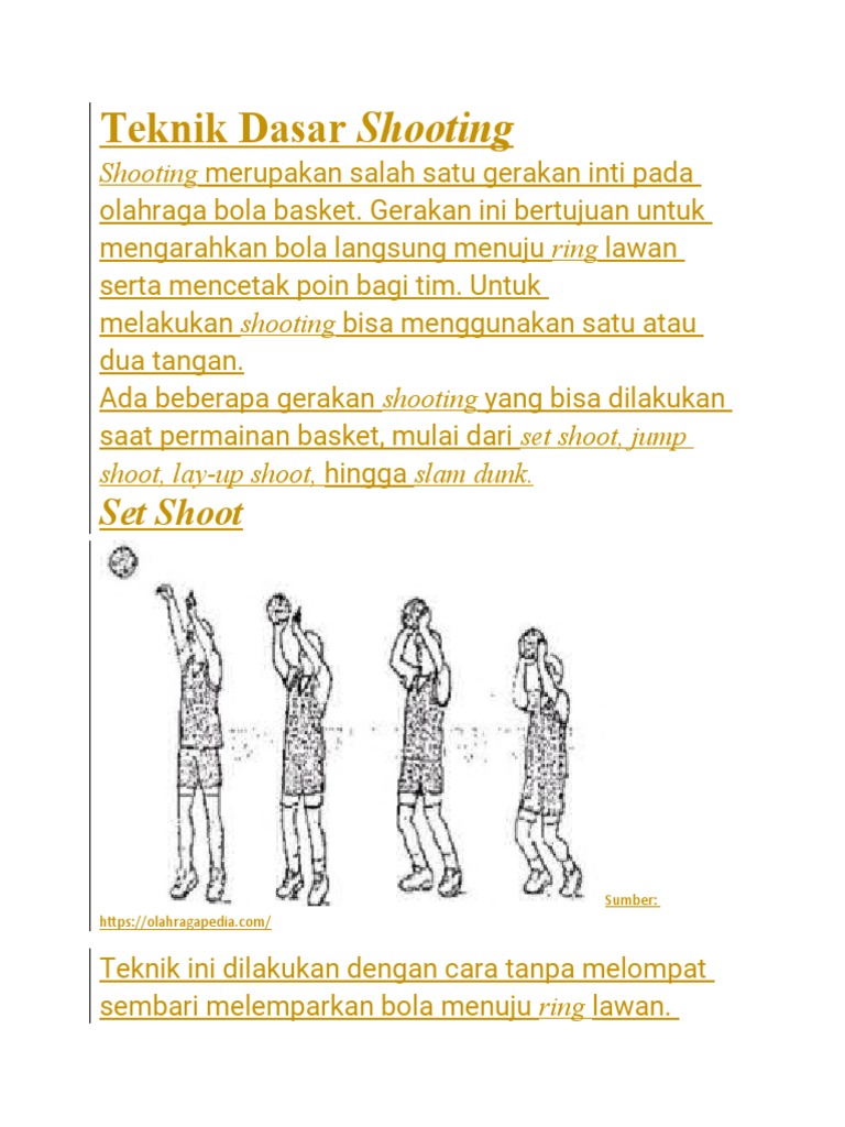 Dasar Teknik Shooting Basket | PDF