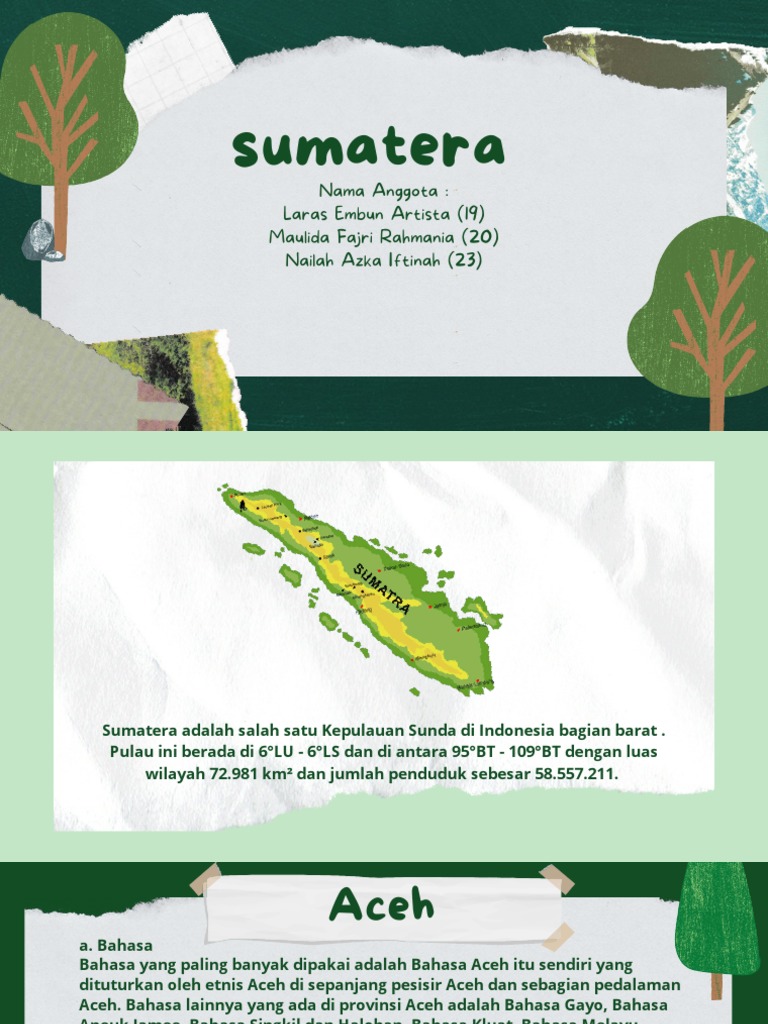 Profil Budaya dan Geografi Sumatera | PDF