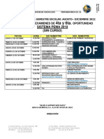 Calendarios de 4a y 6a Ago - Dic 2022