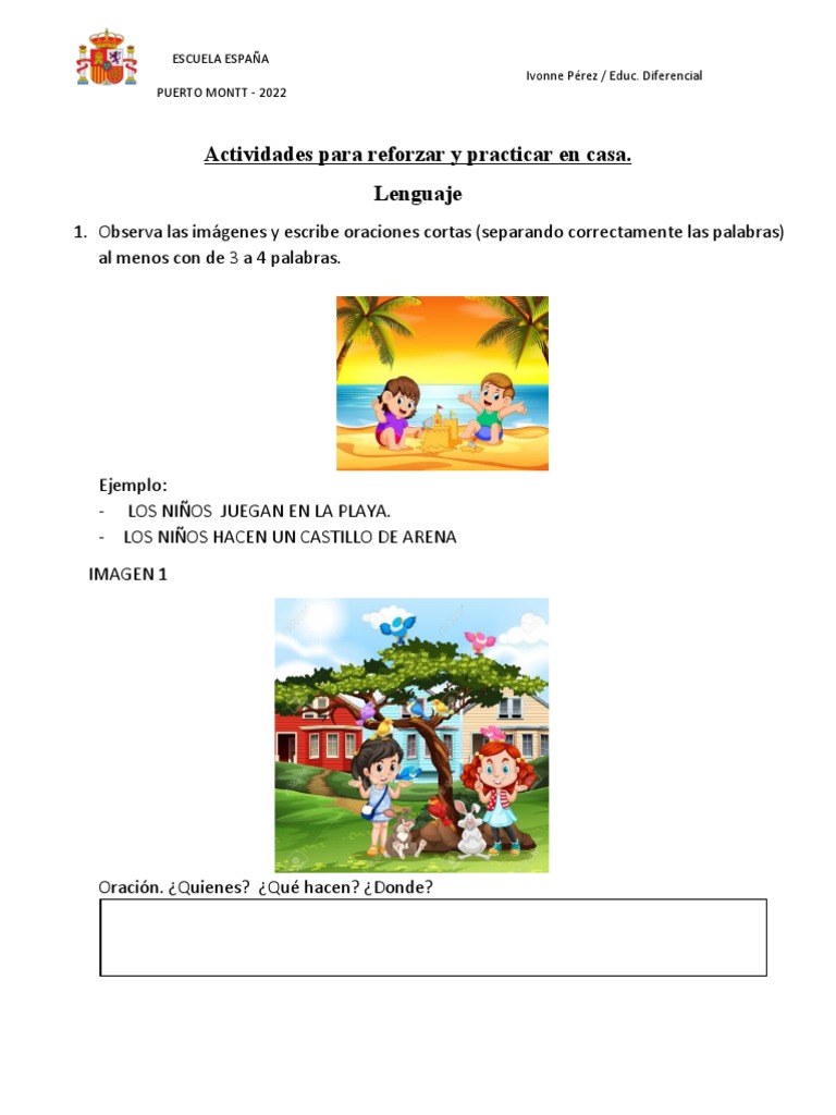 Actividades de Lenguaje para Niños | PDF | Artes del Lenguaje y ...