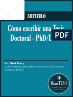 062. MasterTESIS - ARTICULO Cómo Escribir Una Tesis Doctoral PhD-DPhil 1996