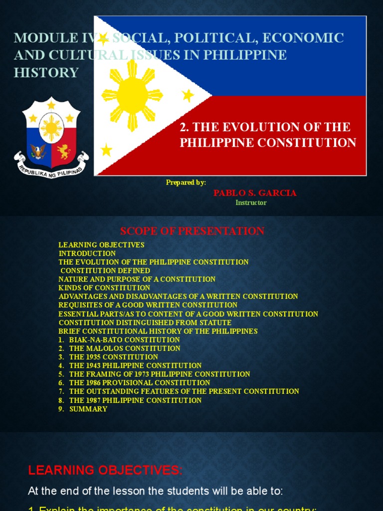 Evolution of the Philippine Constitution | PDF | Constitution ...