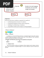 Grammar. Lesson One Sentence Types