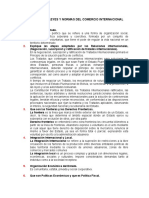 Cuestionario de Leyes y Normas Del Comercio Internacional