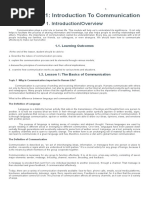 PCO Module 1 Introduction To Communication