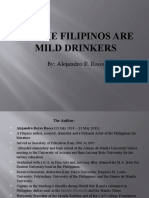 We The Filipinos Are Mild Drinkers