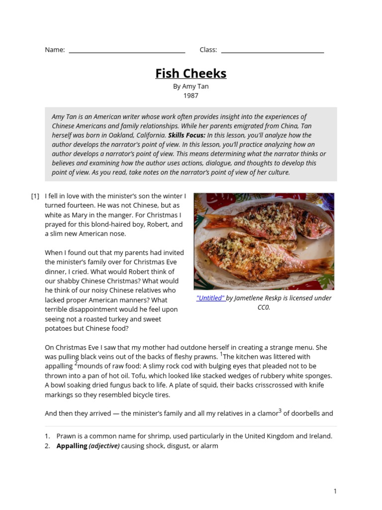 Fish Cheeks | PDF | Shame | Food And Drink