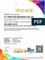PT. PRESTASI INDONESIA SOLUSI Draft INACERT 45001
