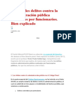 Principales Delitos Contra La Administración Pública